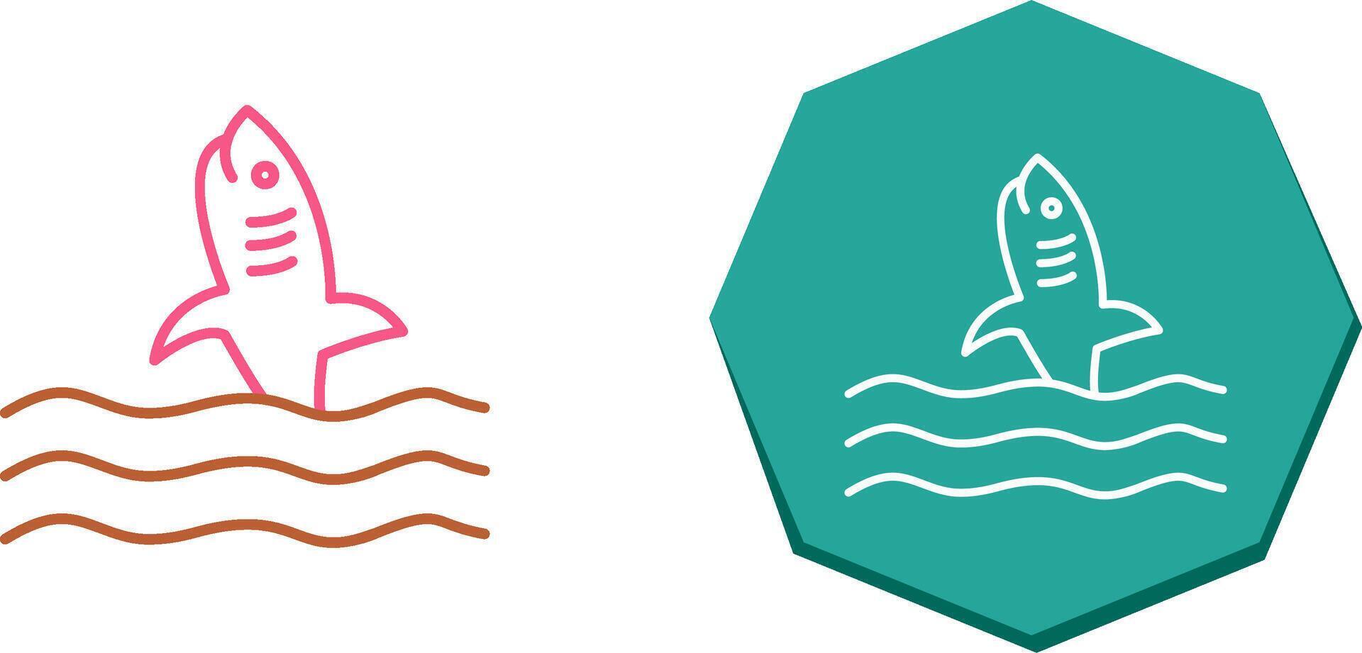 Dangerous Shark Icon Design vector