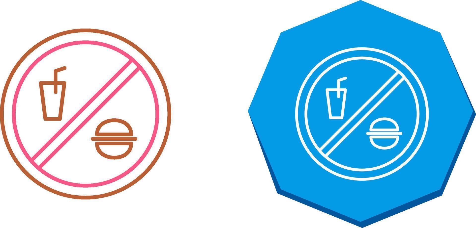 No comida o bebidas icono diseño vector