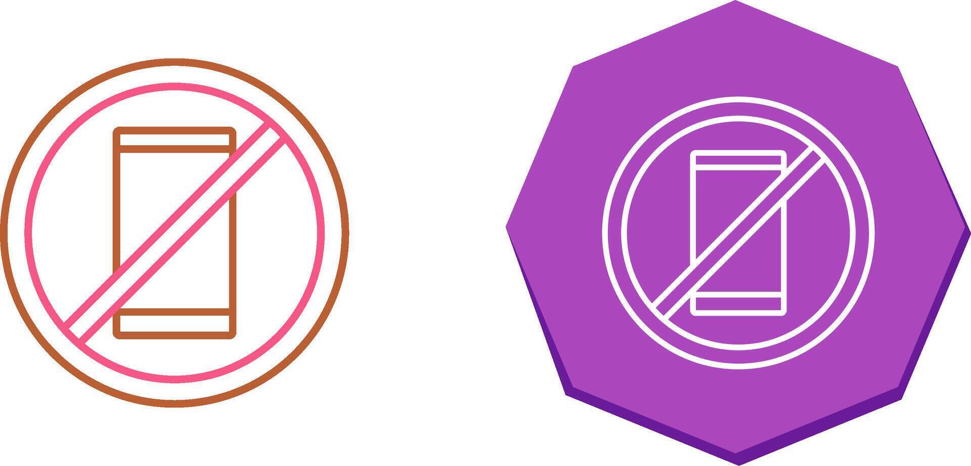 No Cell Phones Icon Design vector