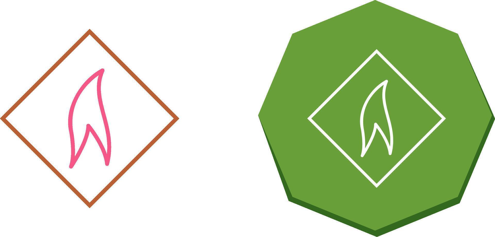 Flammable Material Icon Design vector
