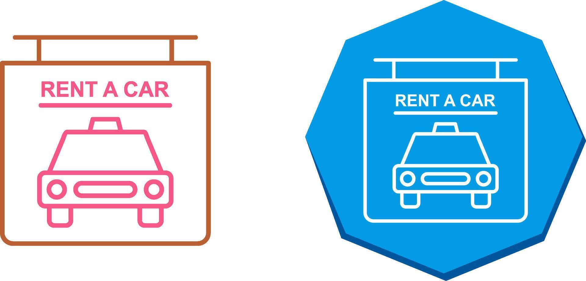 Rent a Car Icon Design vector