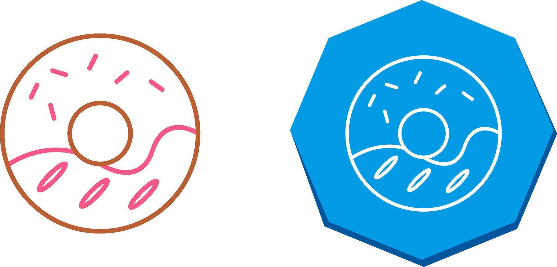 Cream Doughnut Icon Design vector