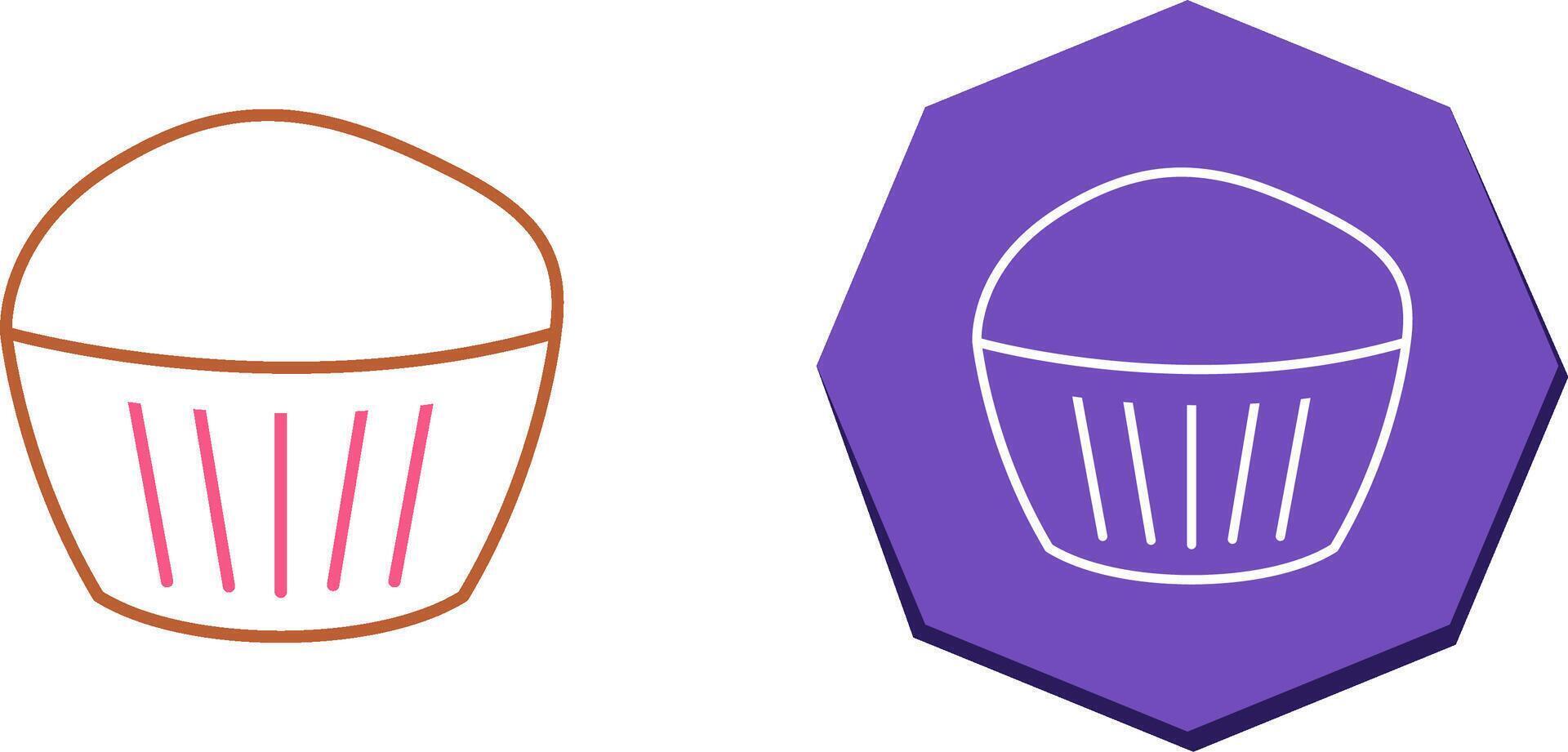 Chocolate Muffin Icon Design vector