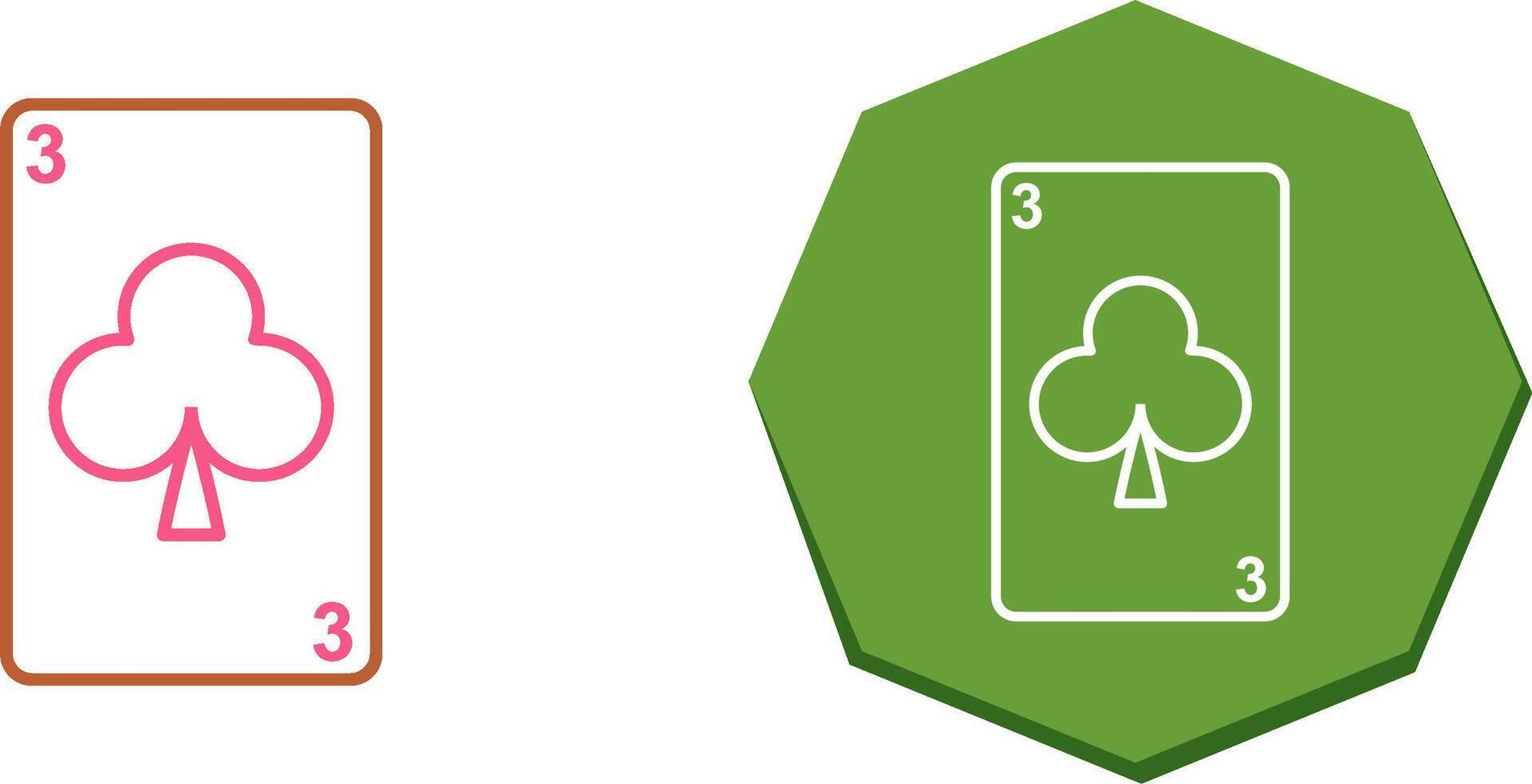 Clubs Card Icon Design vector