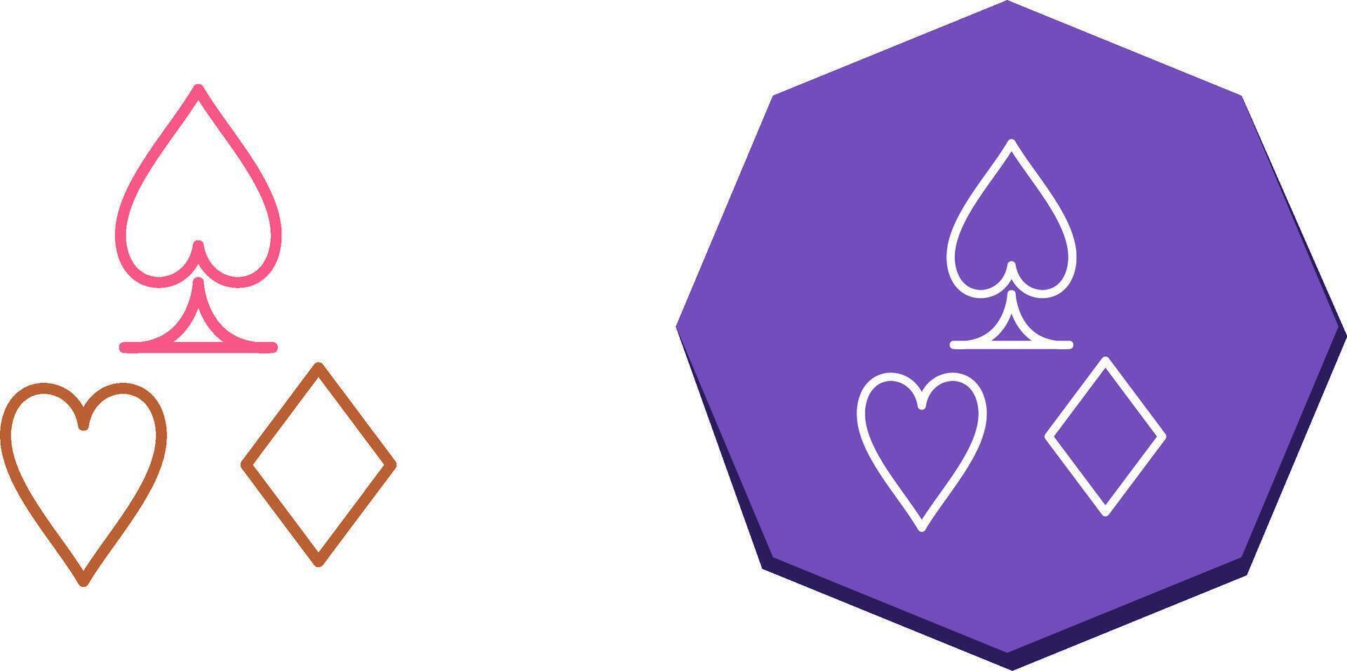 Card Suits Icon Design vector