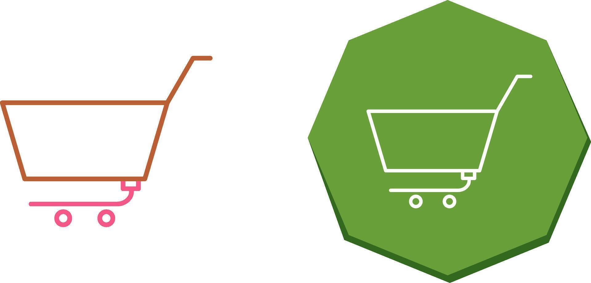 Unique Empty Cart Icon Design vector