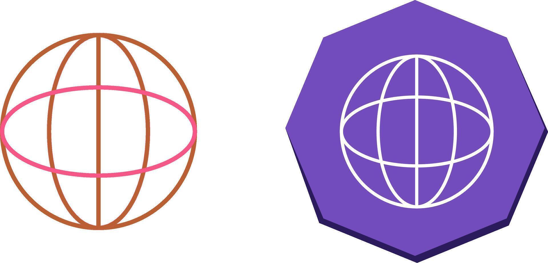 Unique Globe Icon Design vector