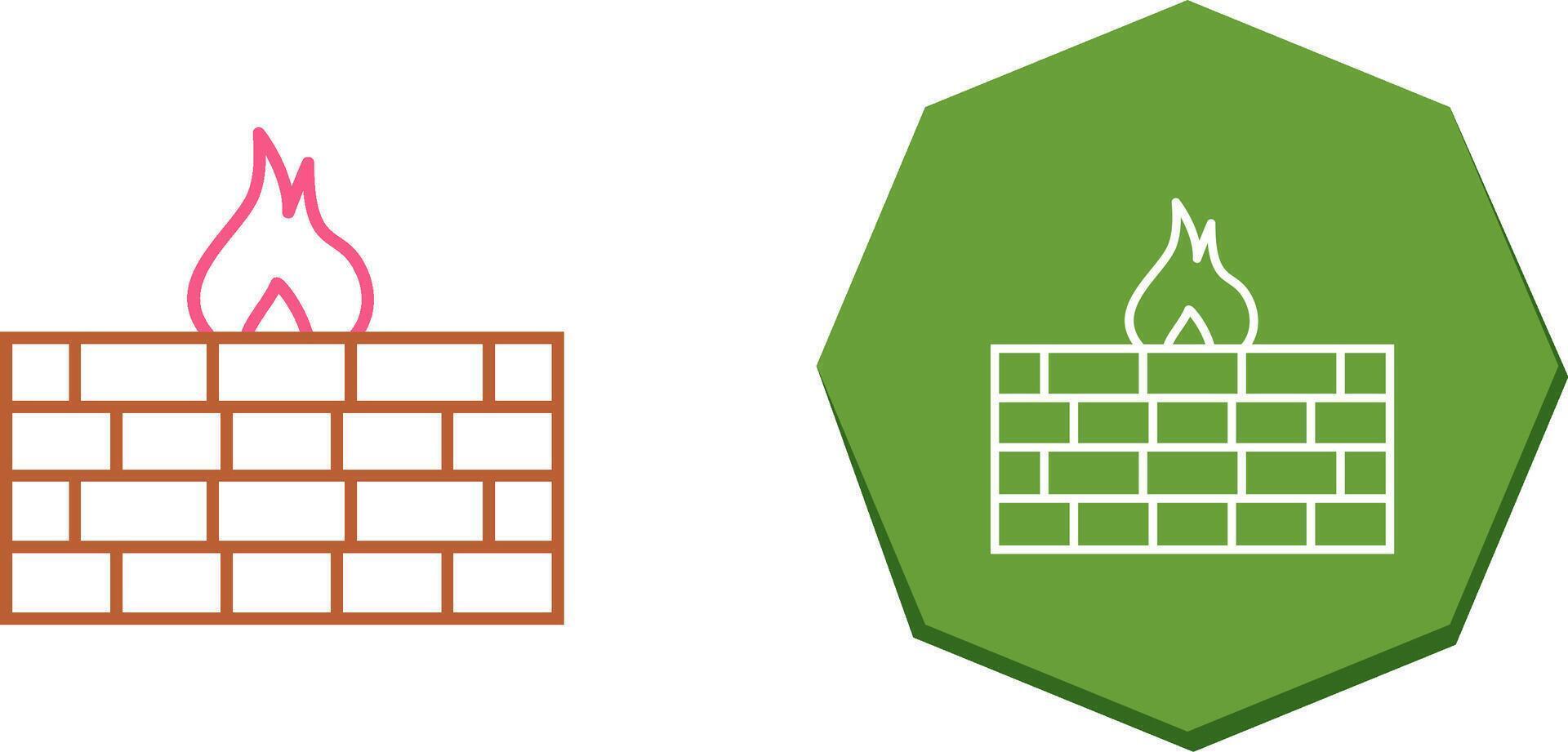 Unique Firewall Icon Design vector