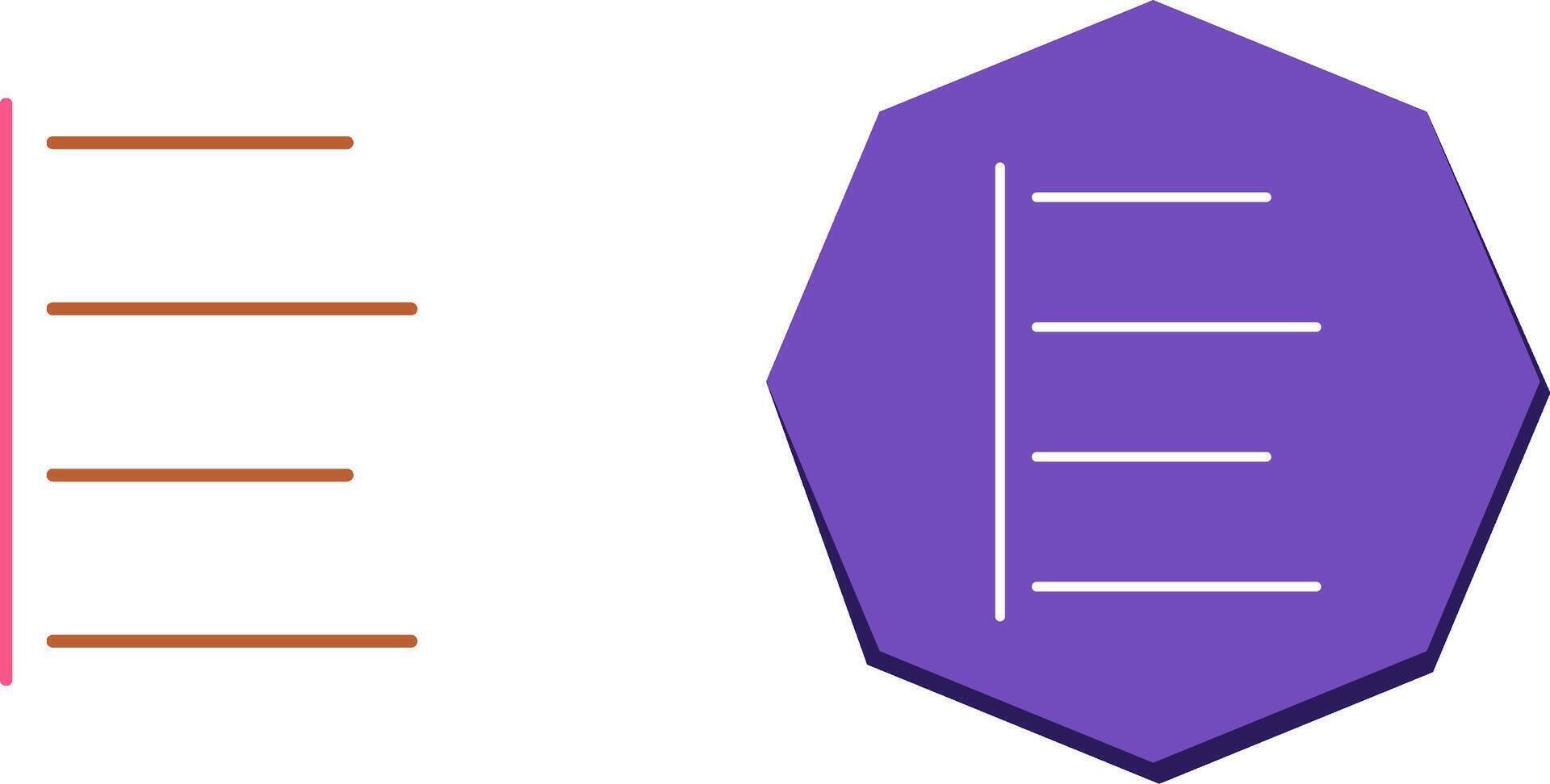 Unique Left Align Icon Design vector