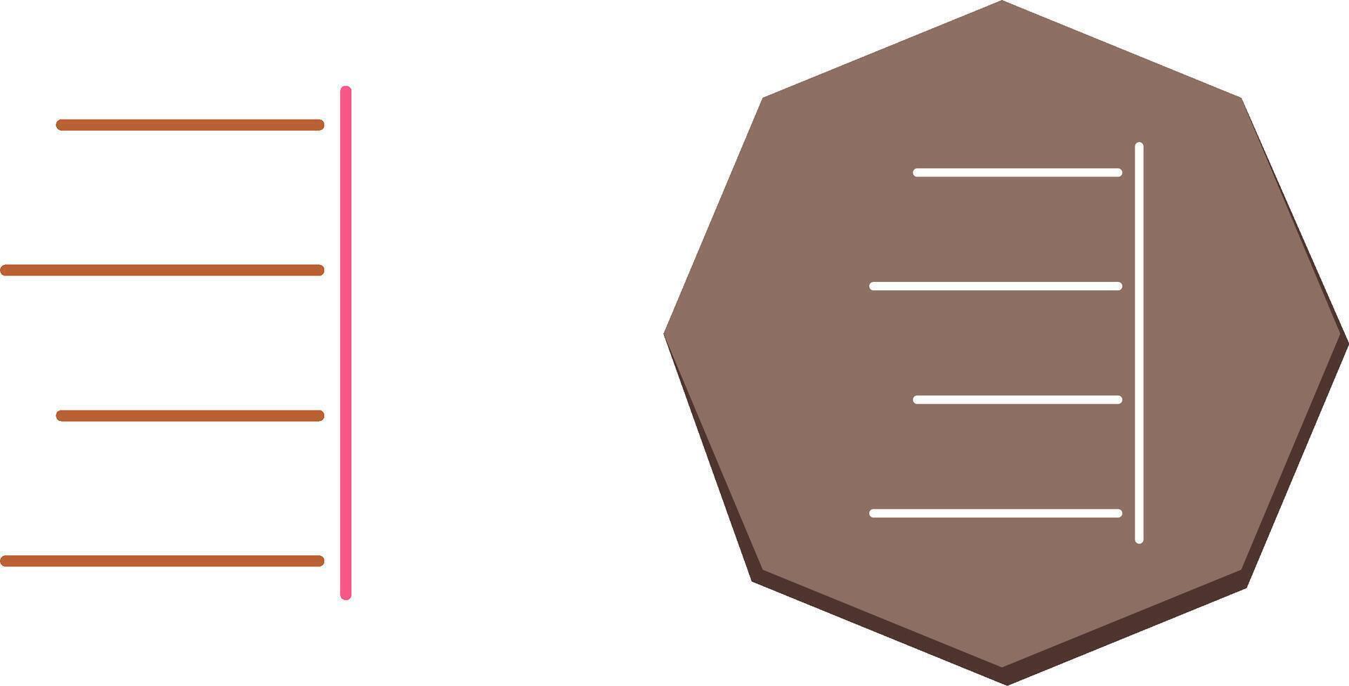Unique Right Align Icon Design vector