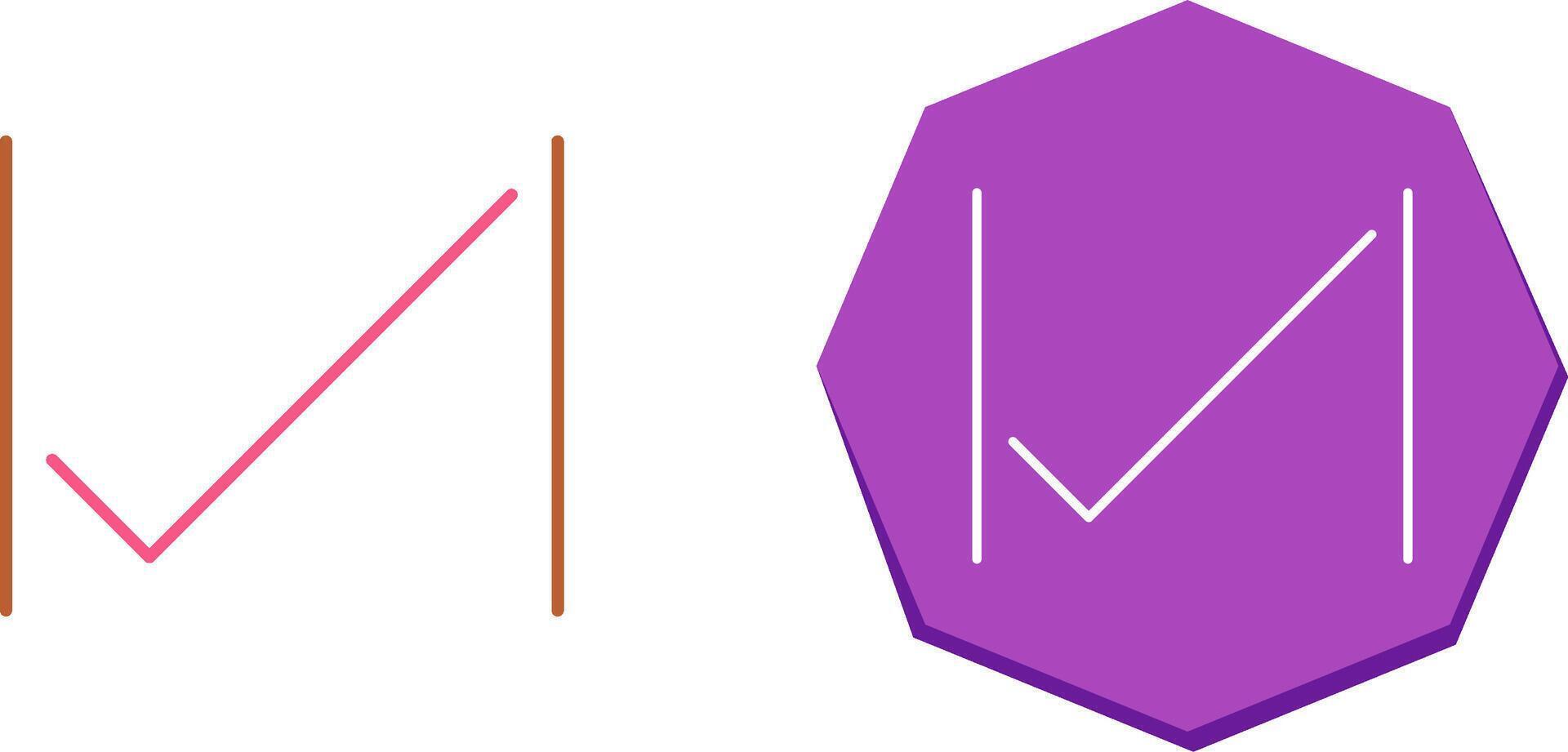 Unique Tick Icon Design vector