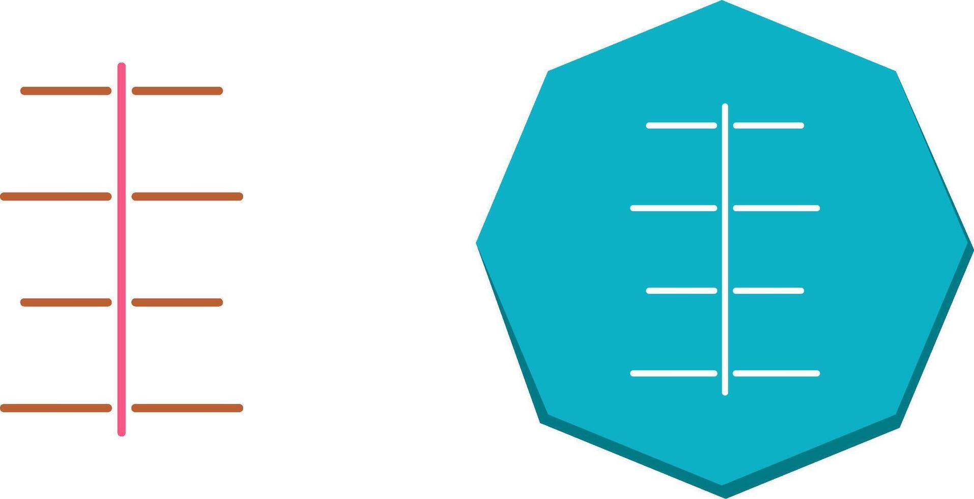 Unique Center Align Icon Design vector