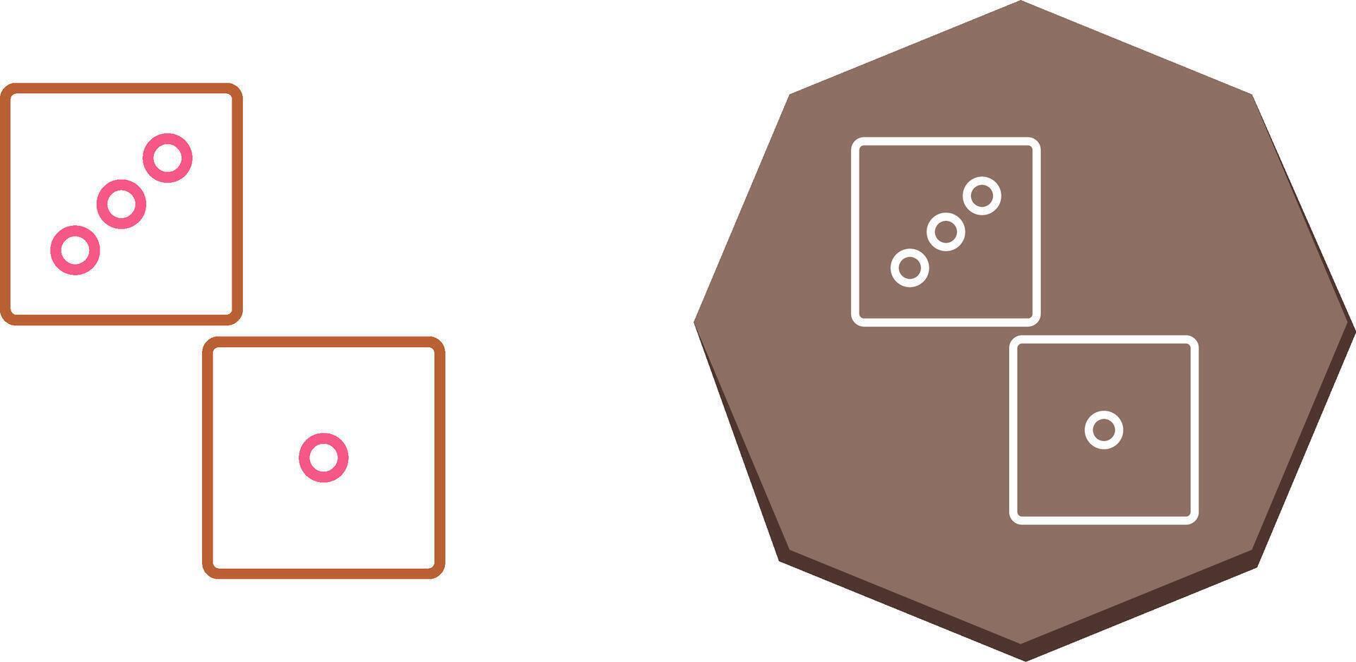 Unique Dice Icon Design vector