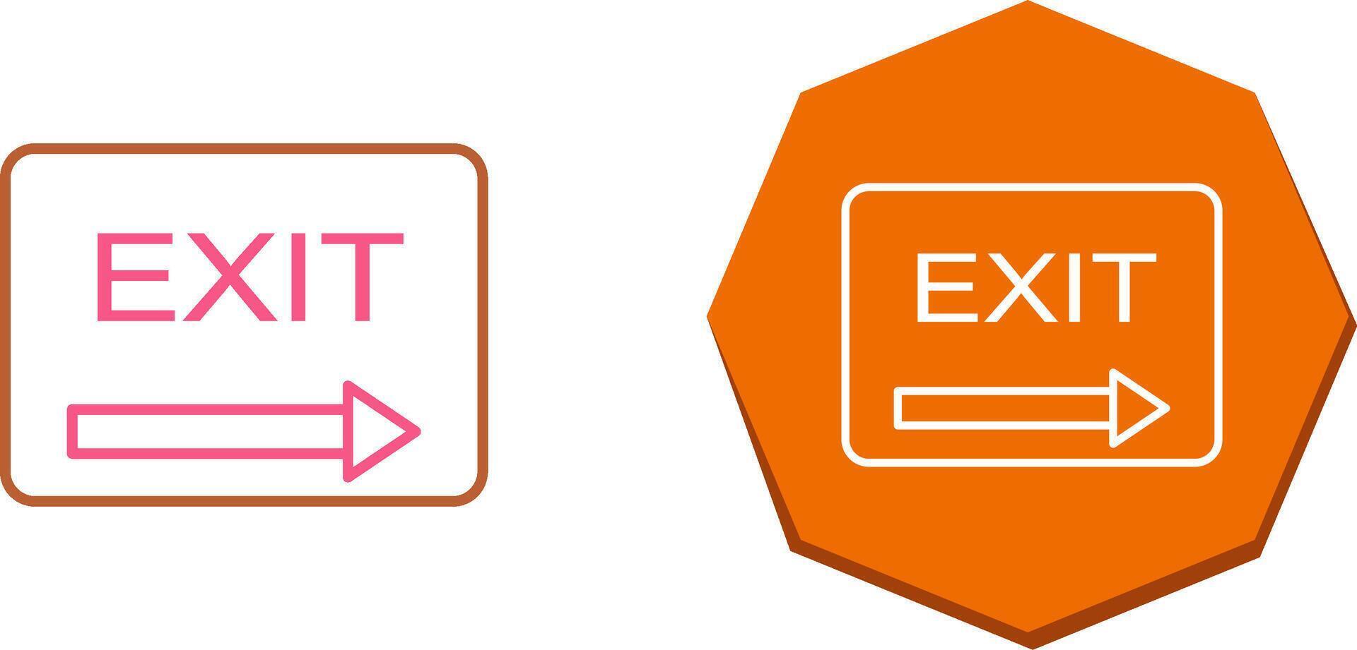 Unique Exit Icon Design vector