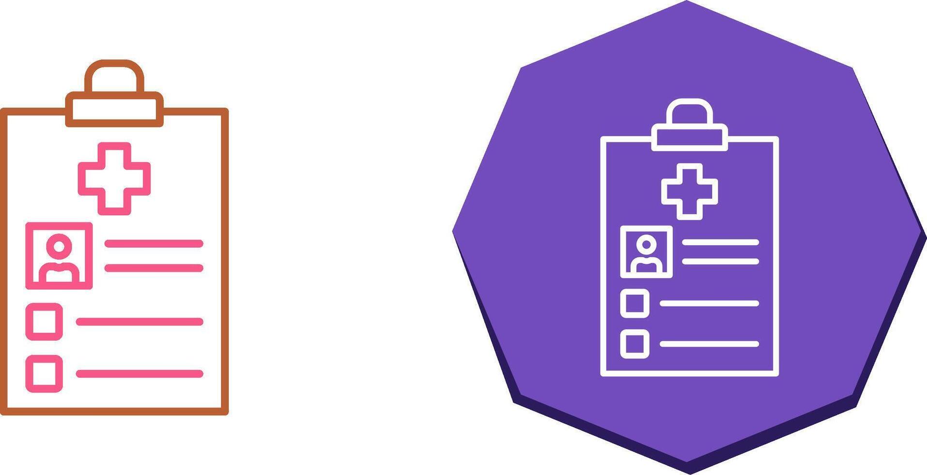 Medical Record Icon Design vector