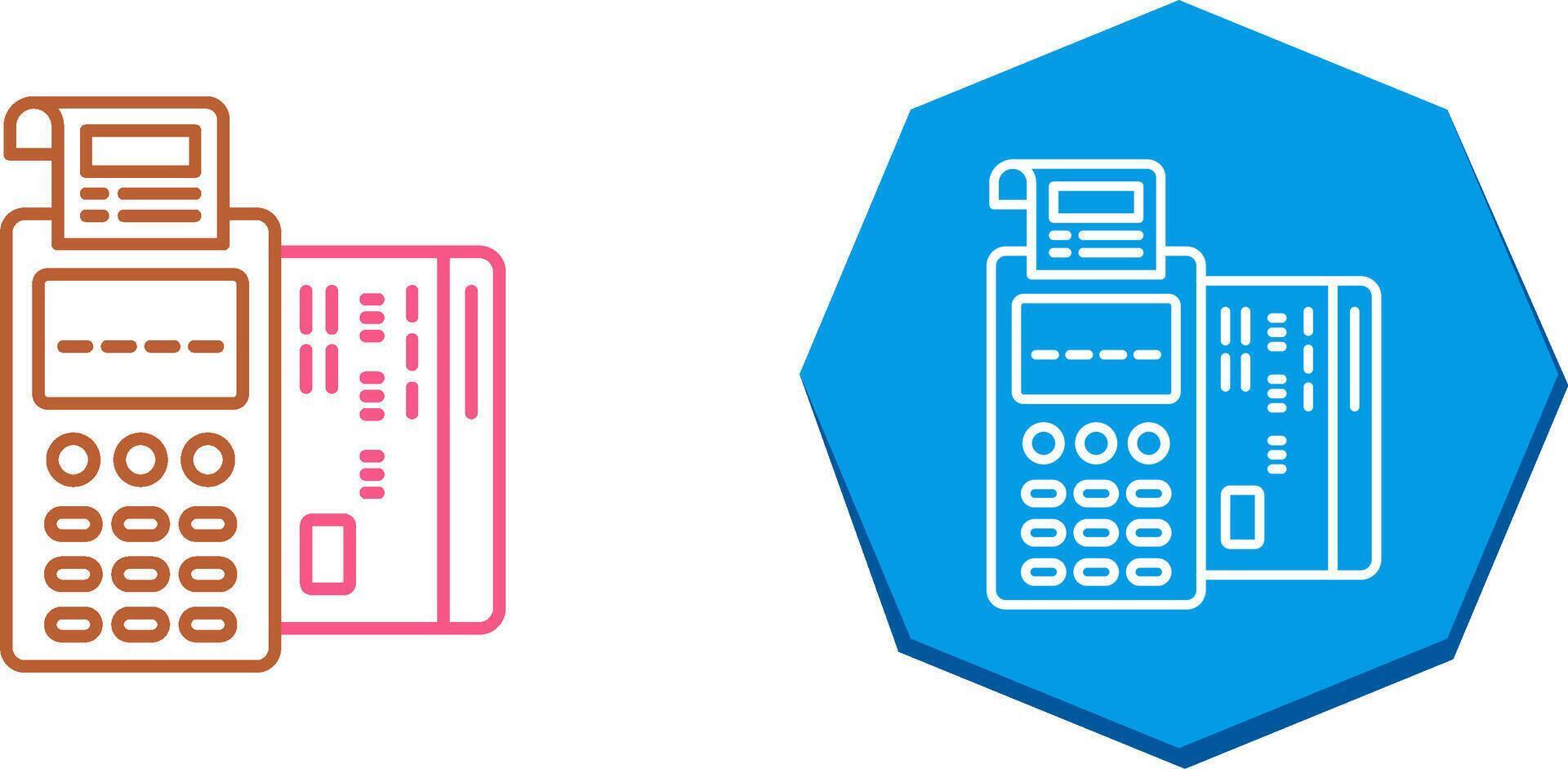 Pos Terminal Icon Design vector
