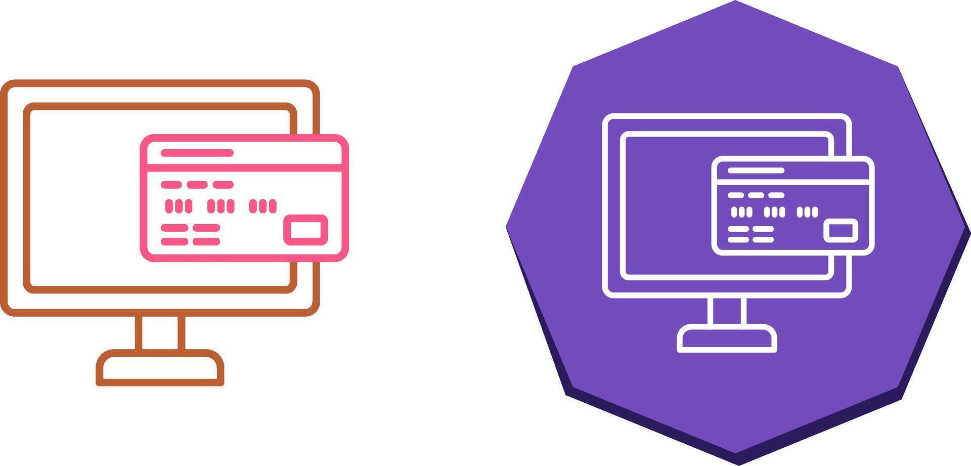 Online Payment Icon Design vector