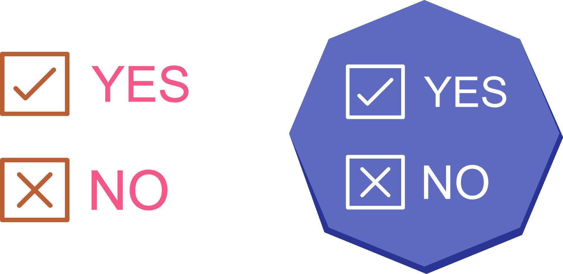 Yes No Option Icon Design 44506530 Vector Art at Vecteezy