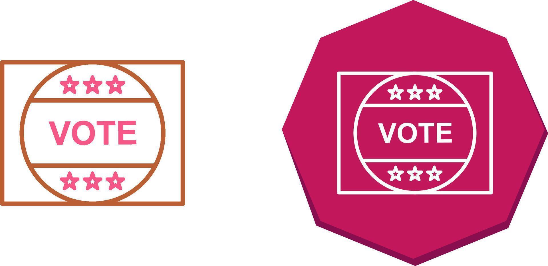 Vote Sticker Icon Design vector