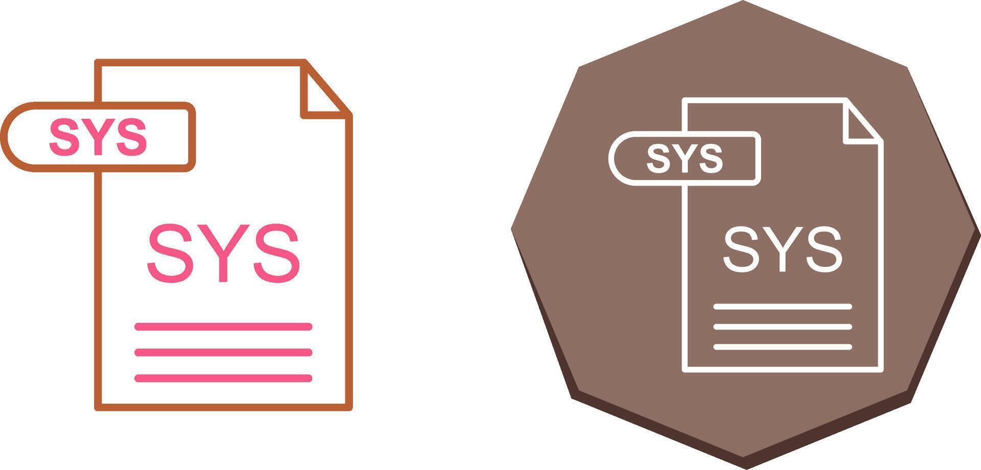 sys icono diseño vector