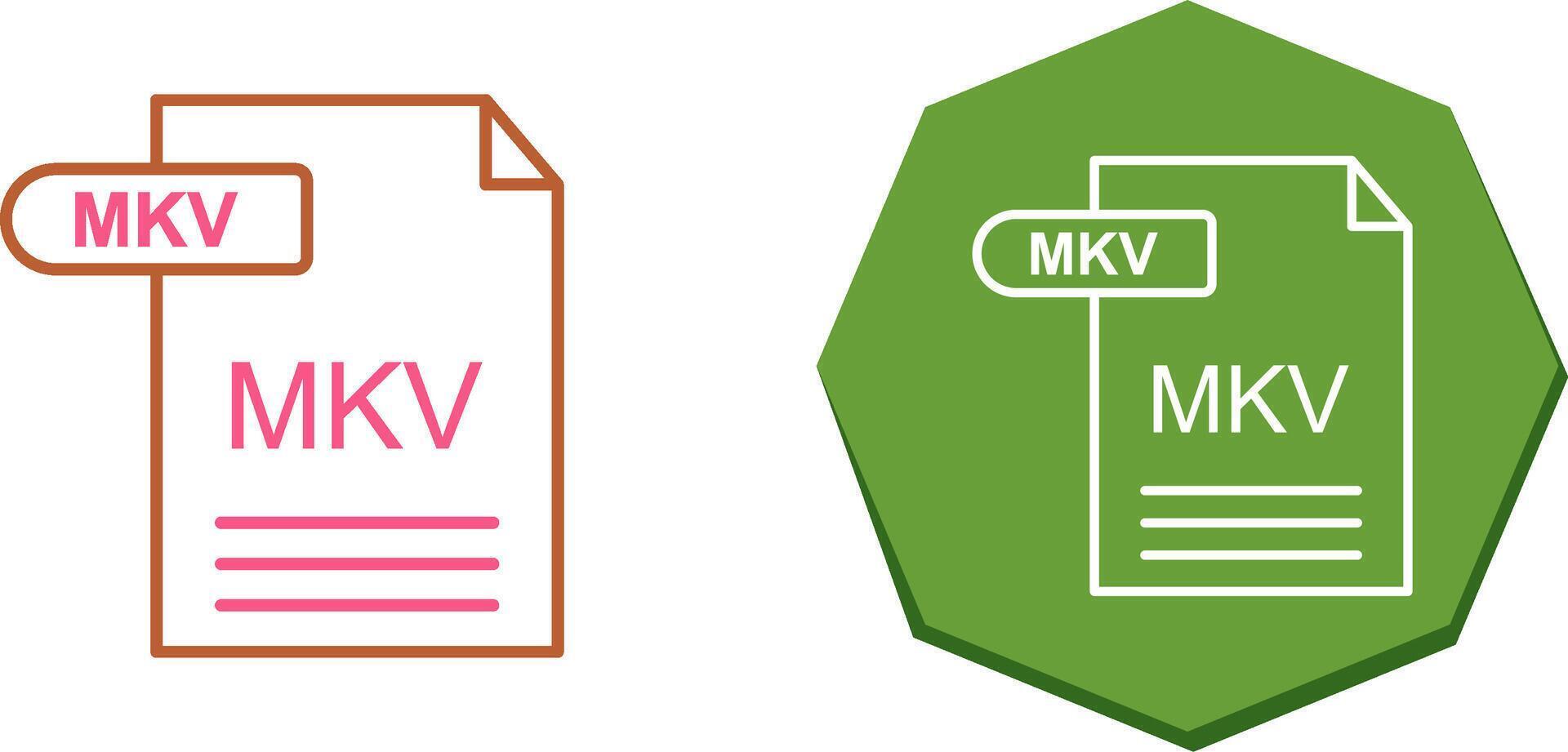MKV Icon Design vector