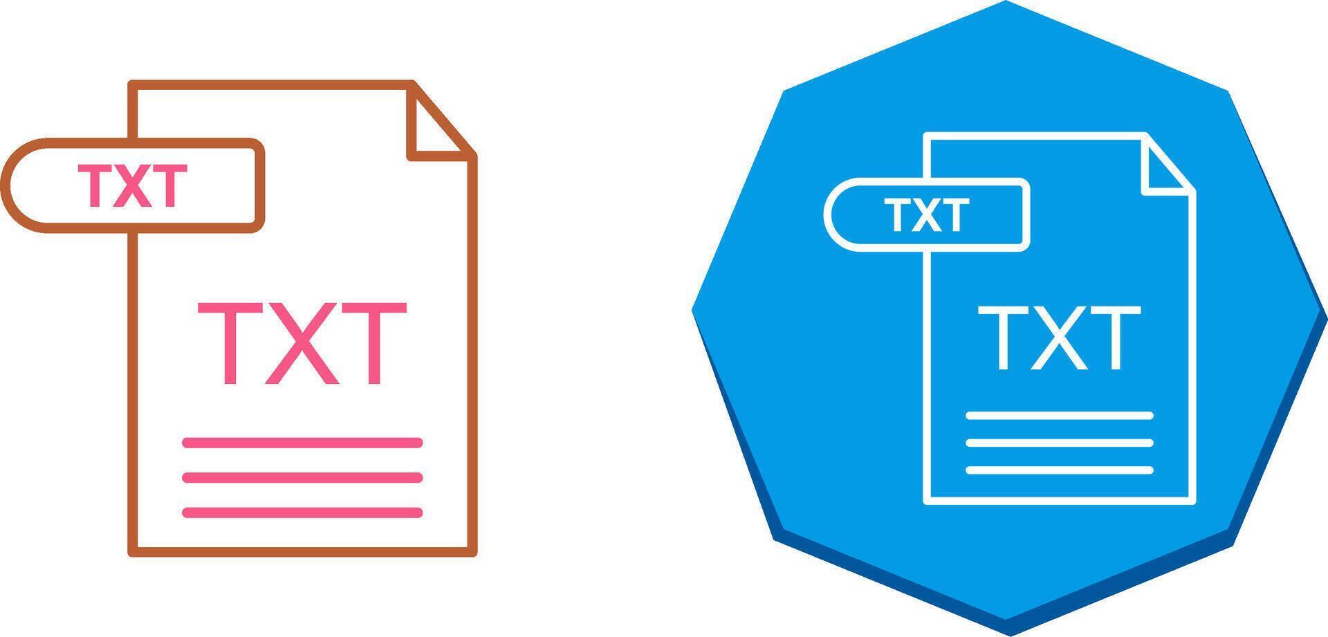 TXT Icon Design vector