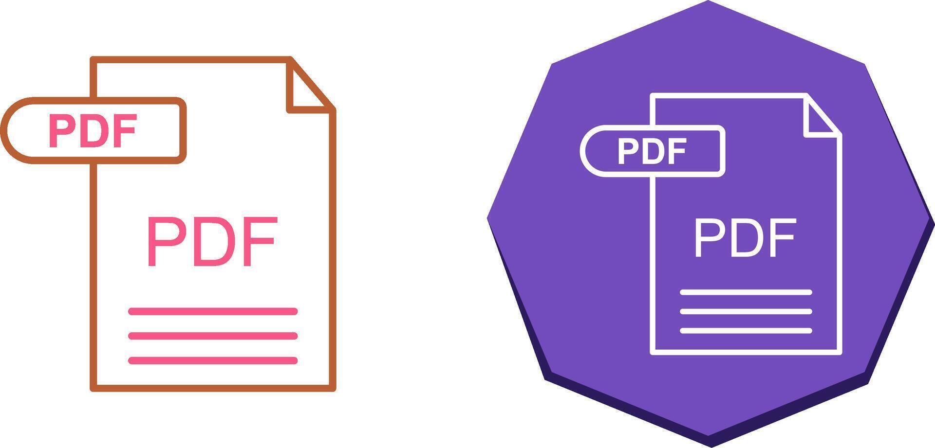 pdf icono diseño vector