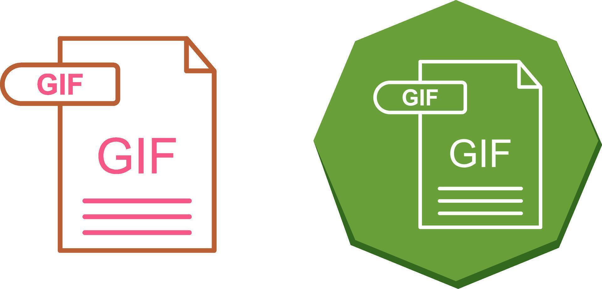 GIF Icon Design vector