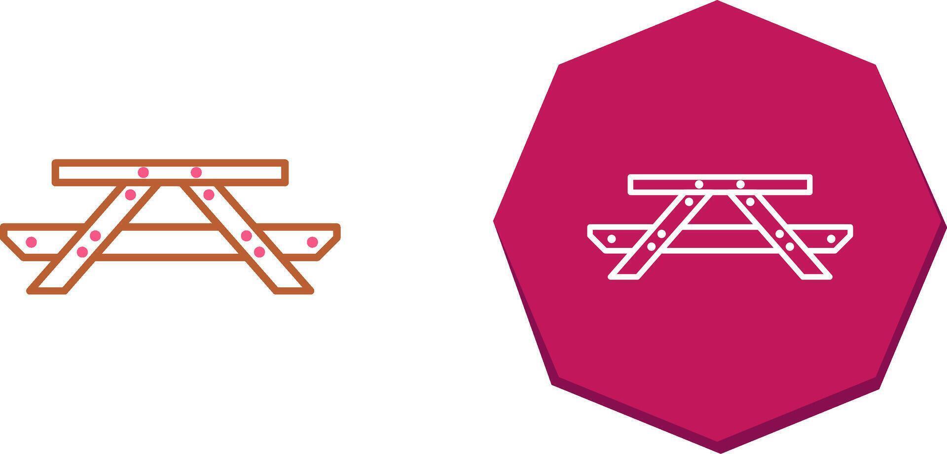 Picnic of Table Icon Design vector