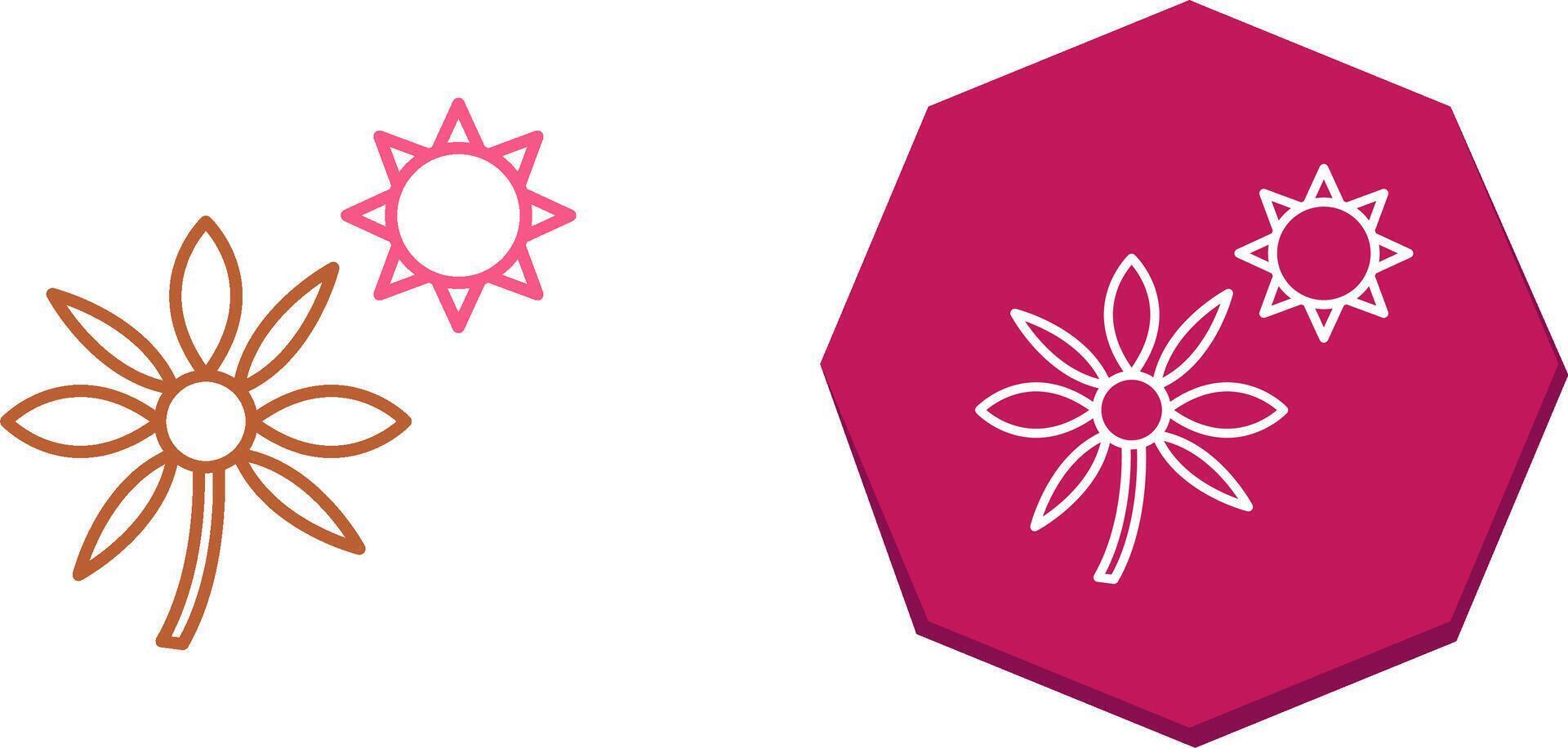 Flower in sunlight Icon Design vector