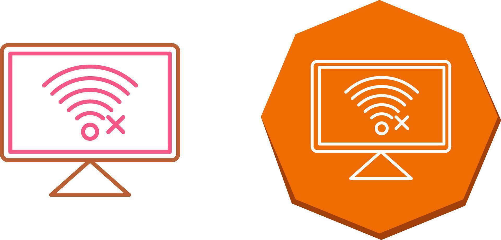 Disconnected Network Icon Design vector