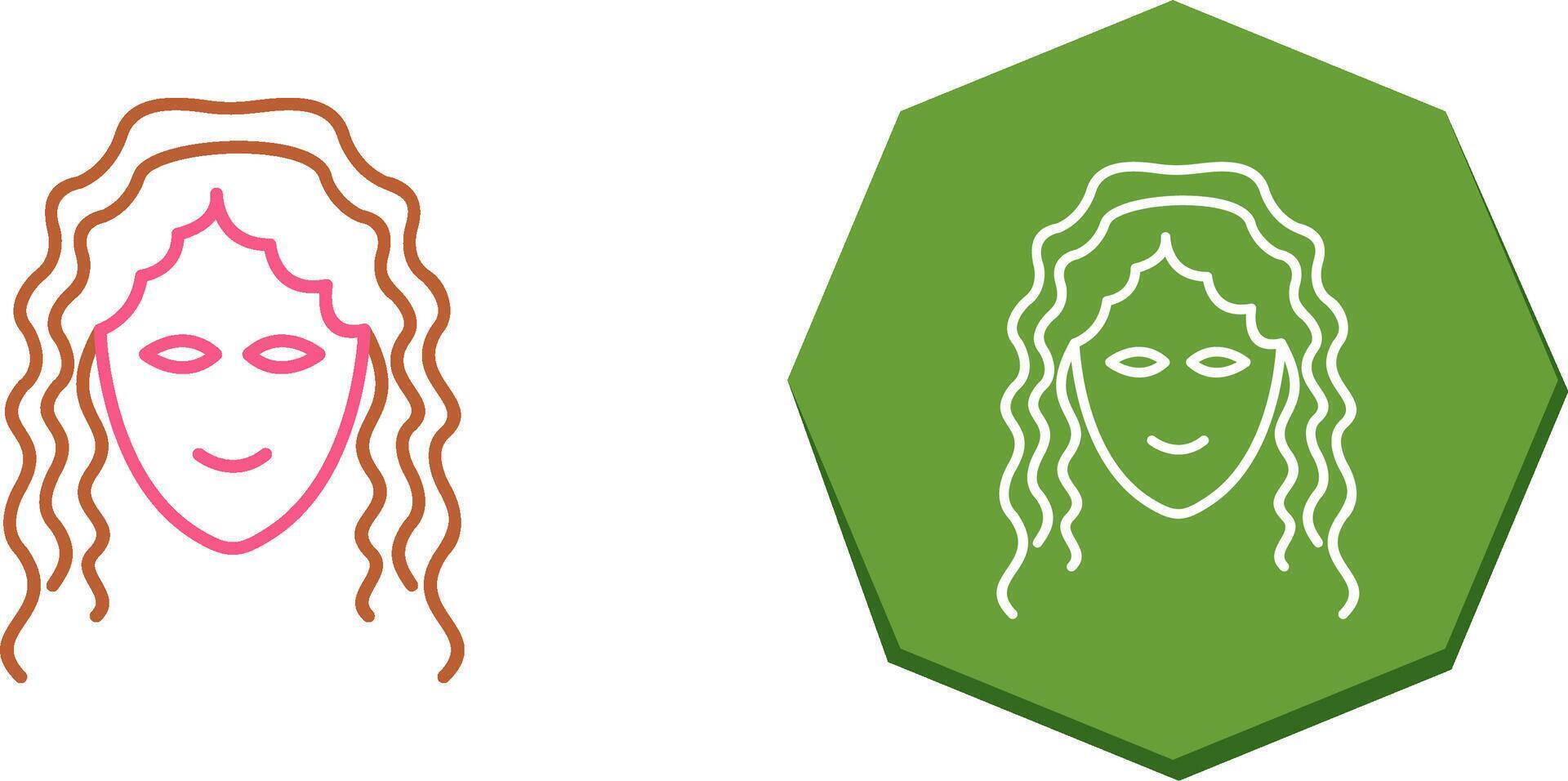 Hair Curly Icon Design vector