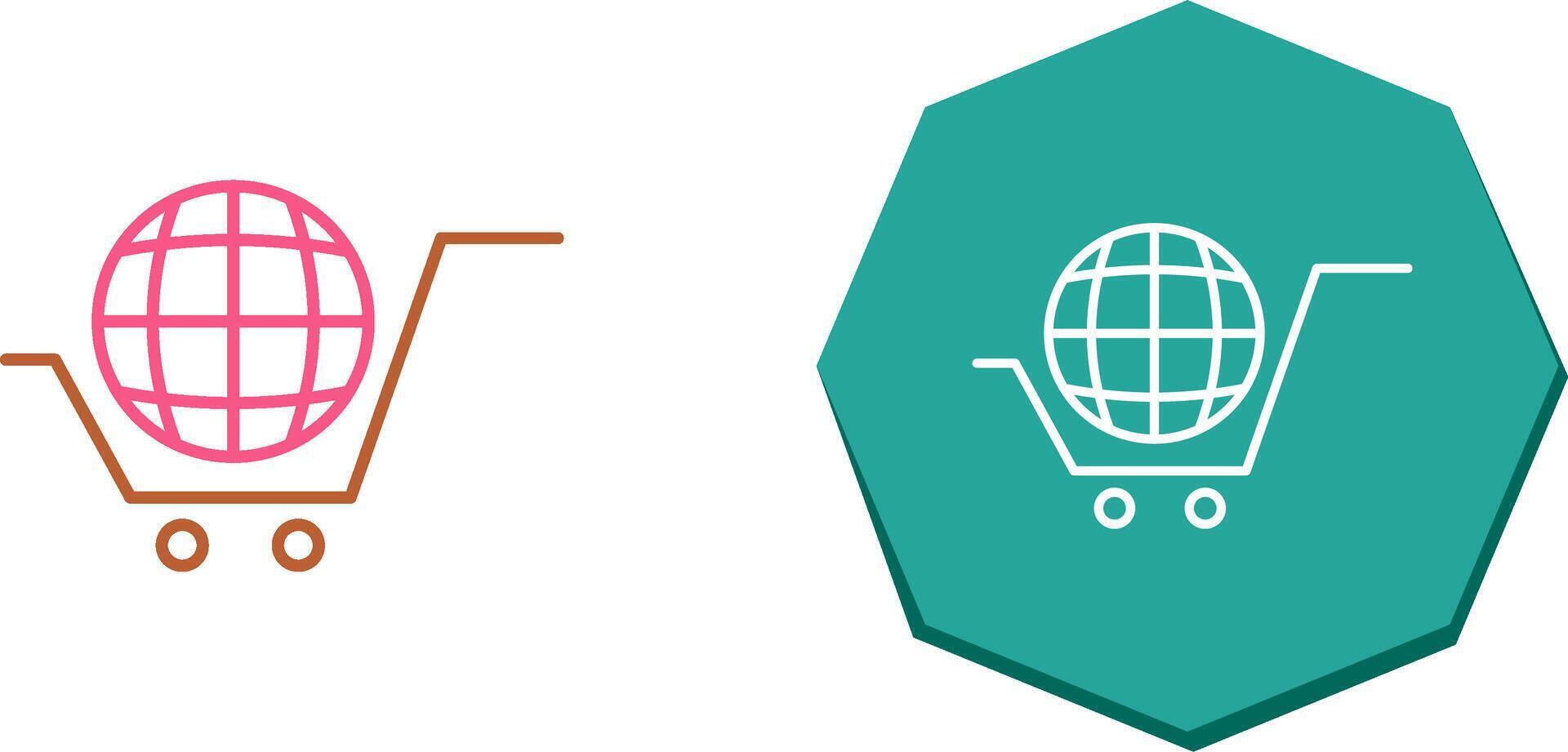 Global Shopping Icon Design vector
