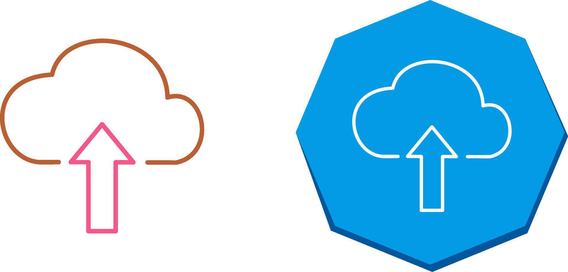 Upload to Cloud Icon Design vector
