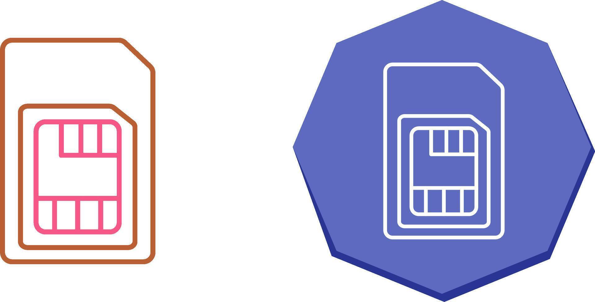 Sim Card Icon Design vector
