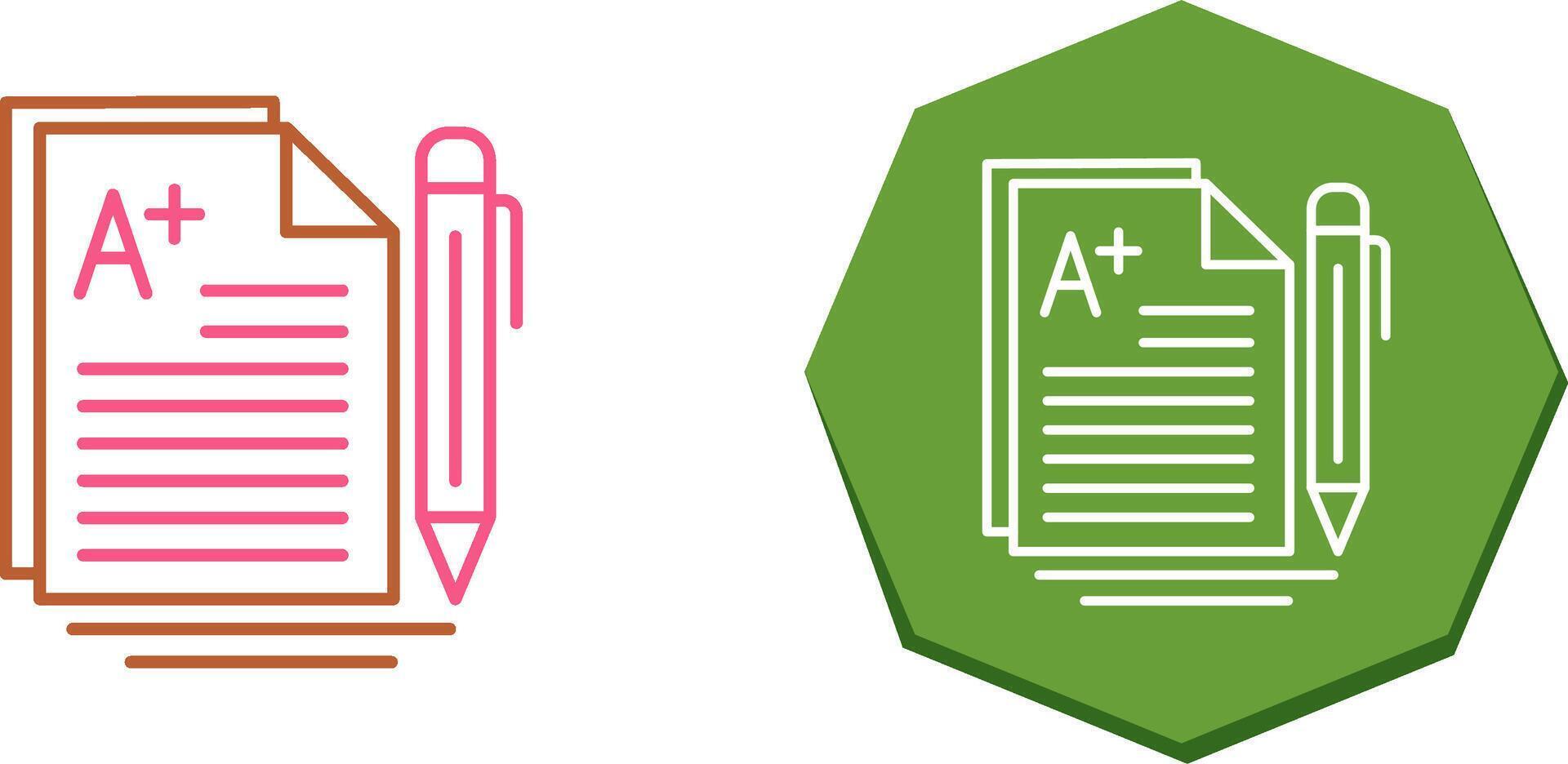 A Grade Icon Design vector