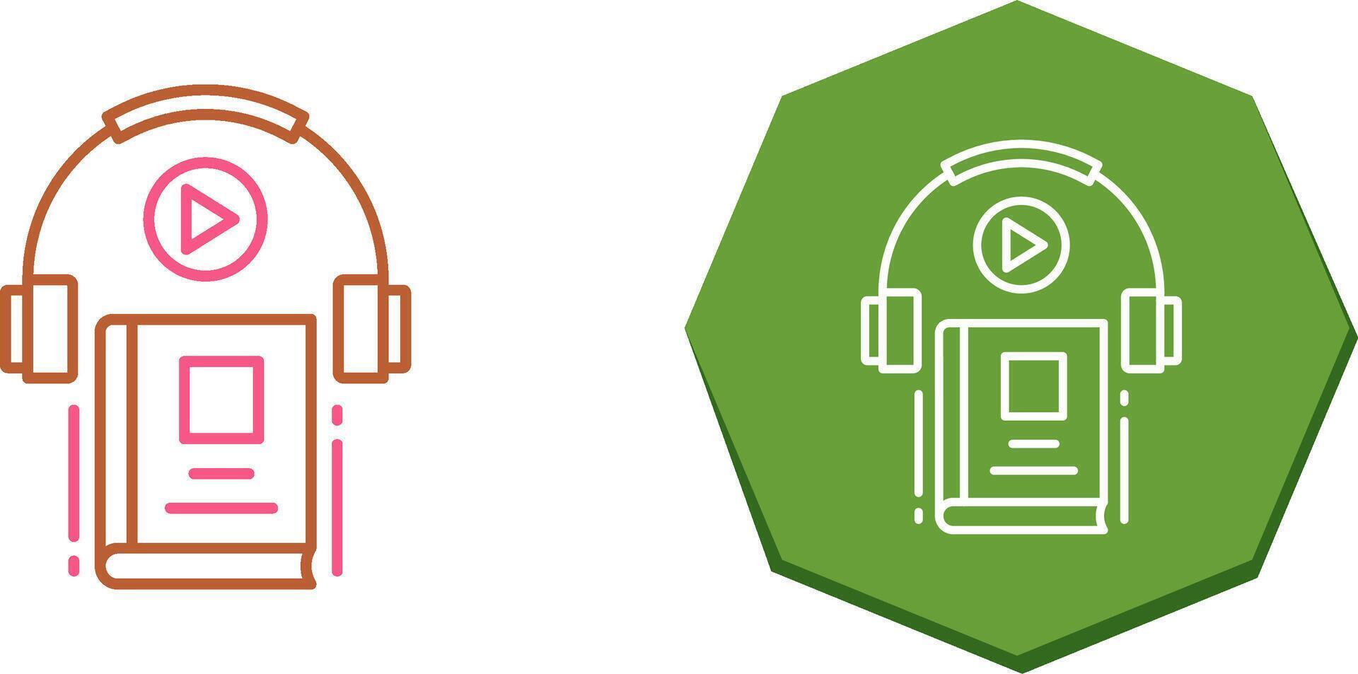 Audio Book Icon Design vector