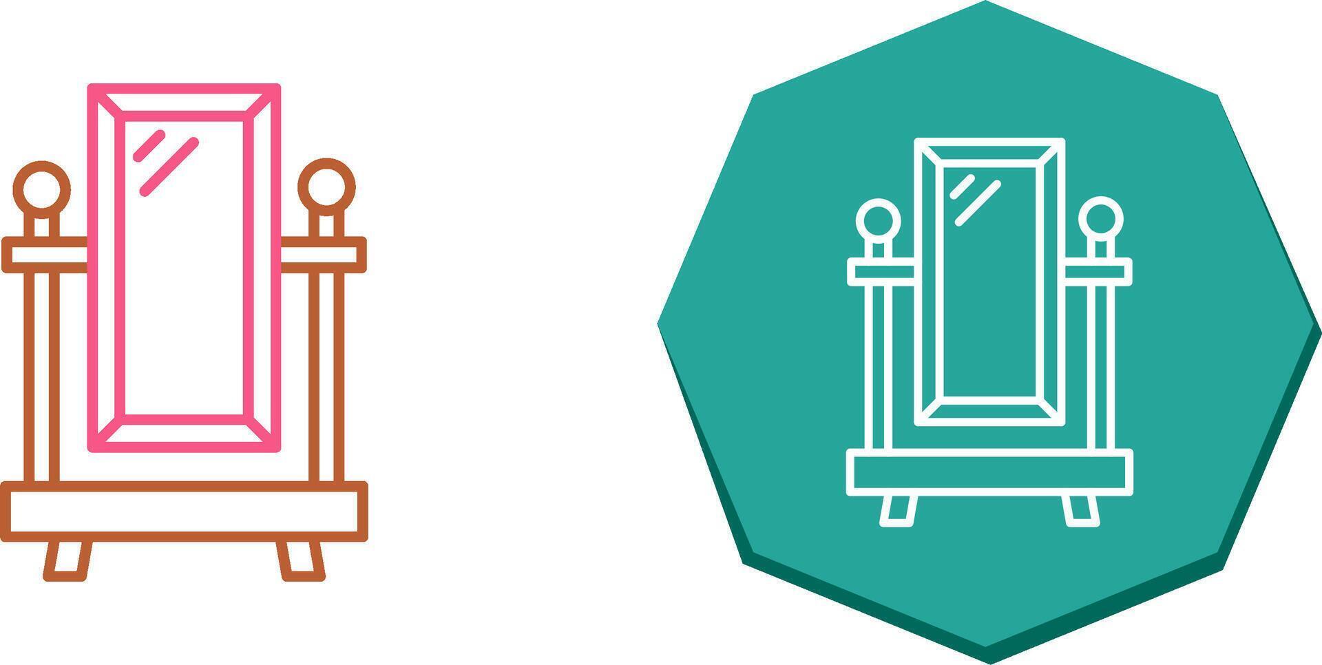 Floor Mirror Icon Design vector