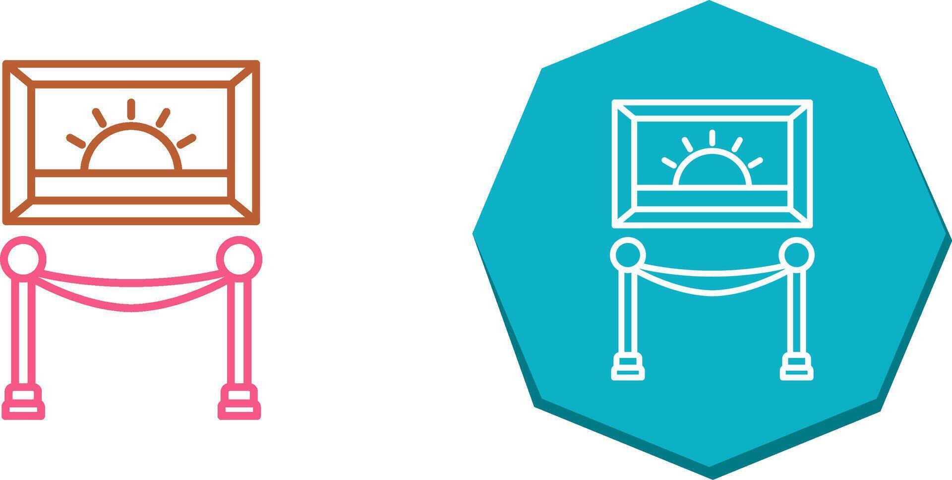 Painting Exhibit Icon Design vector
