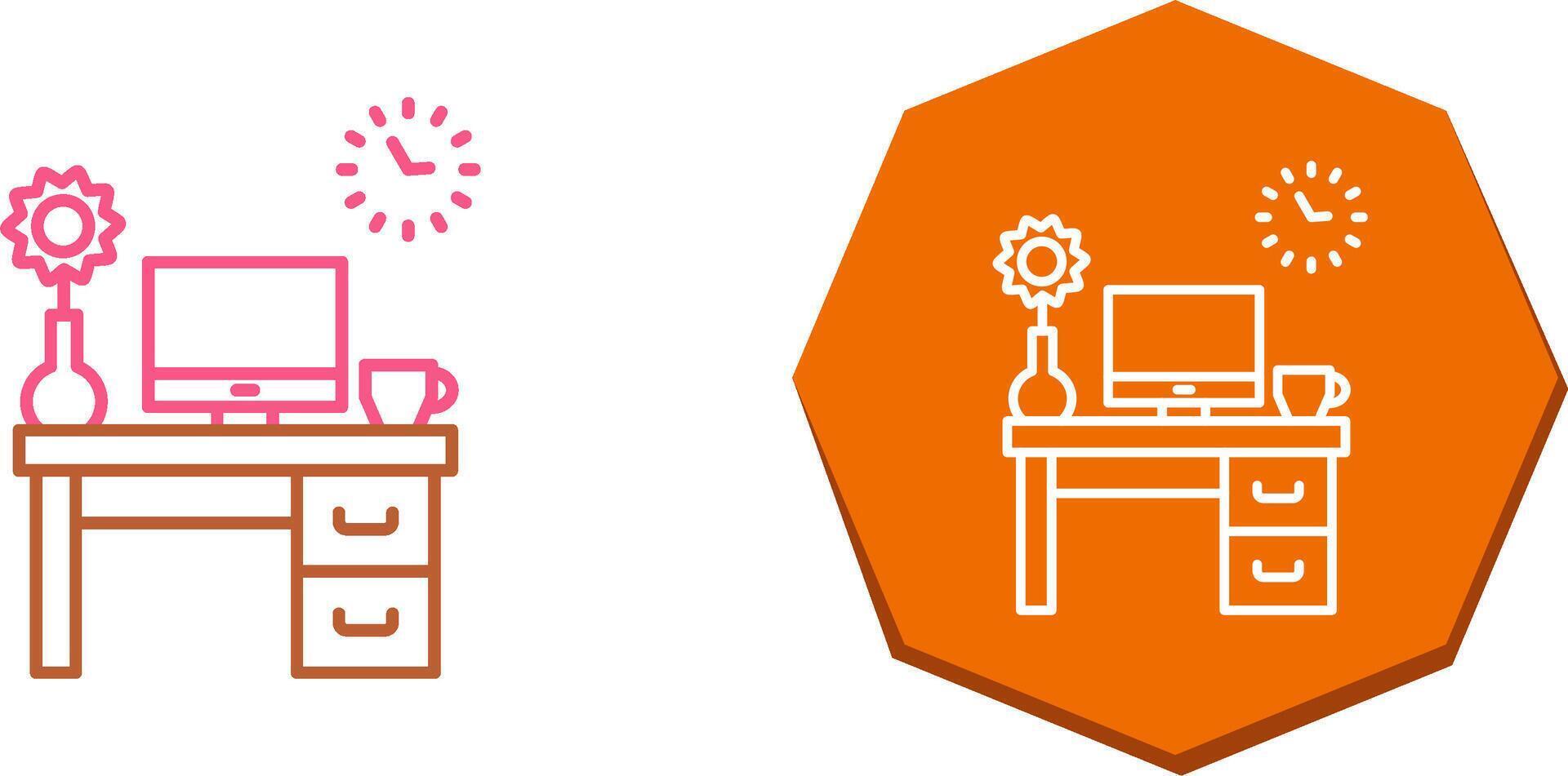 Work Table Icon Design vector