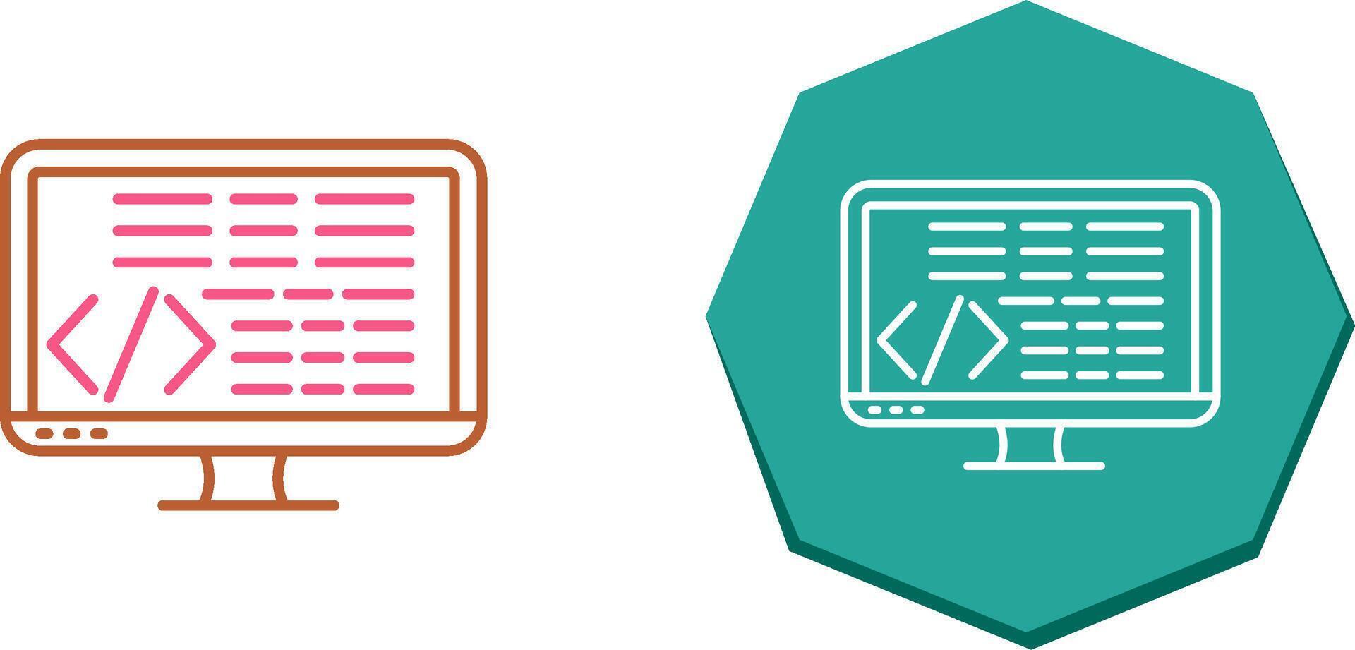 Coding Icon Design vector