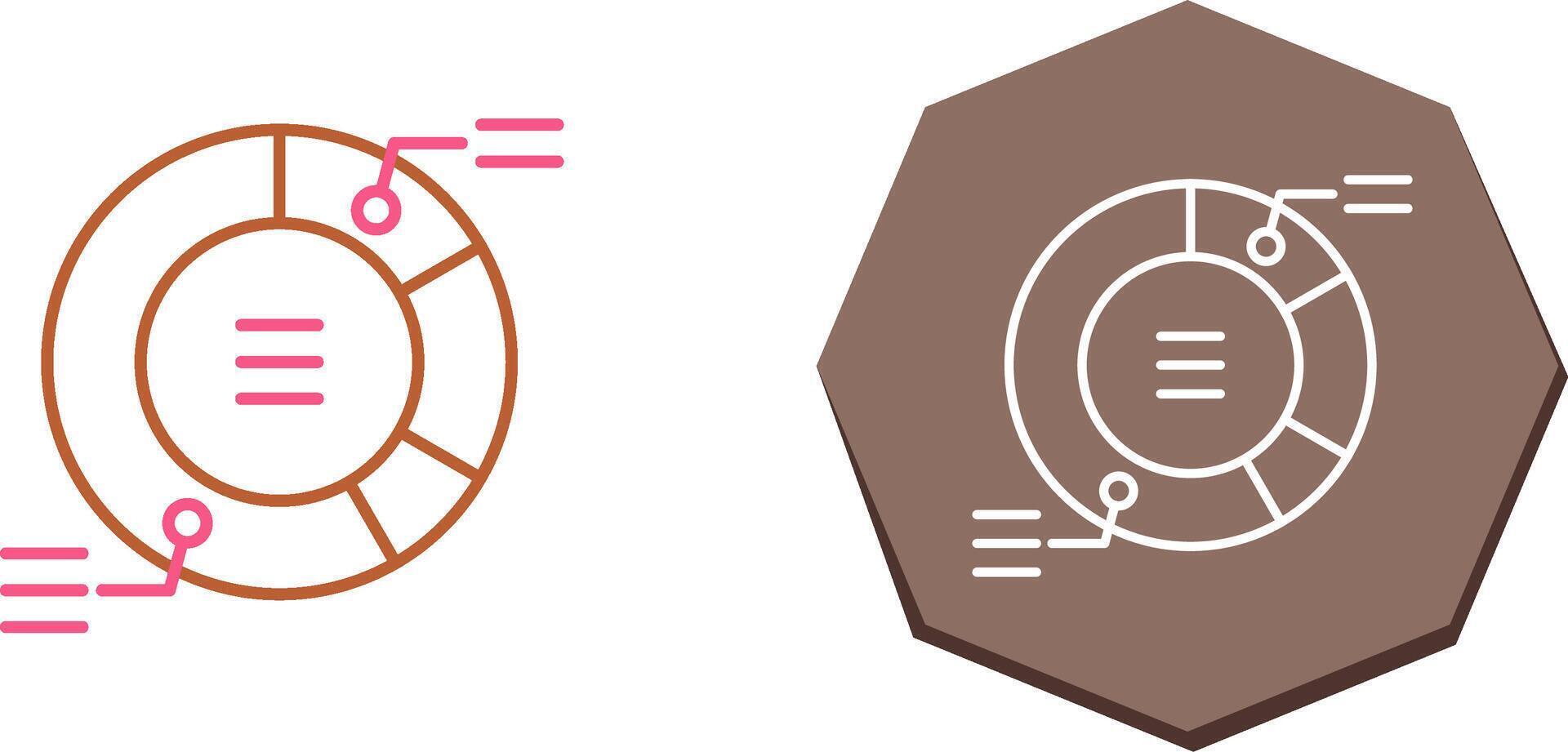 Pie Chart Icon Design vector