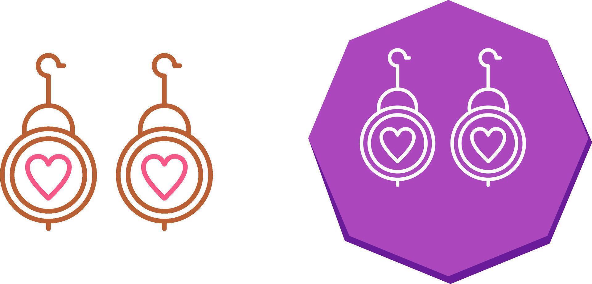 Earrings Icon Design vector