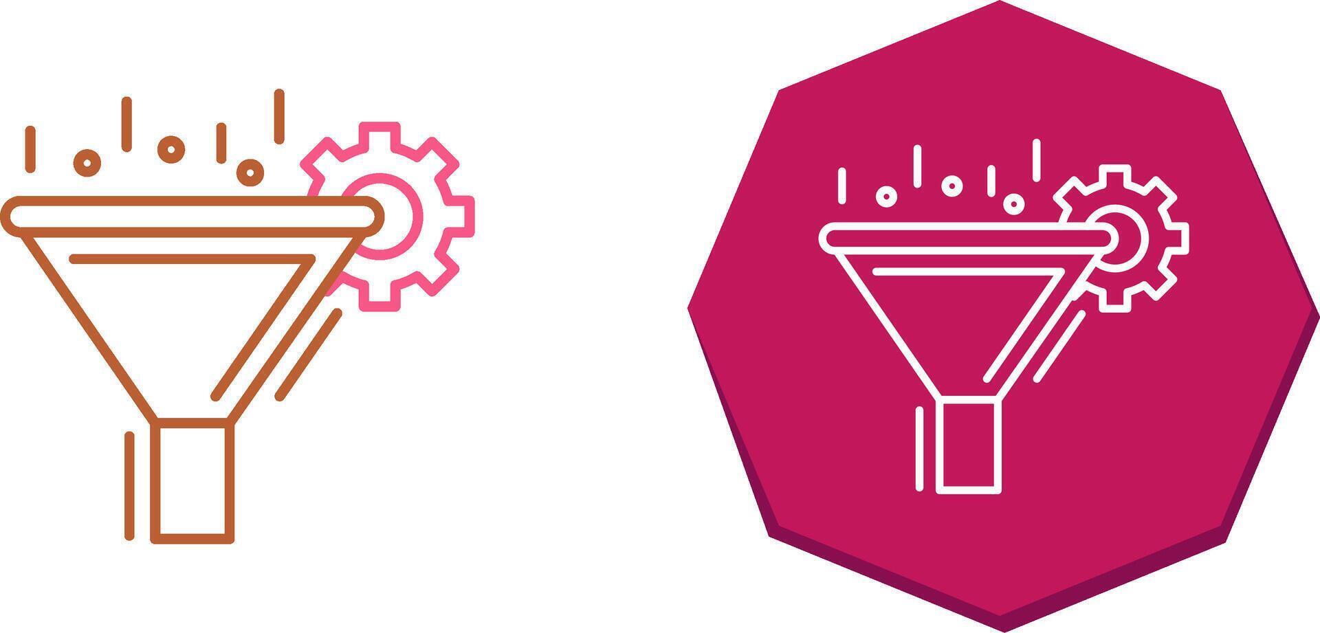 Filtering Icon Design vector