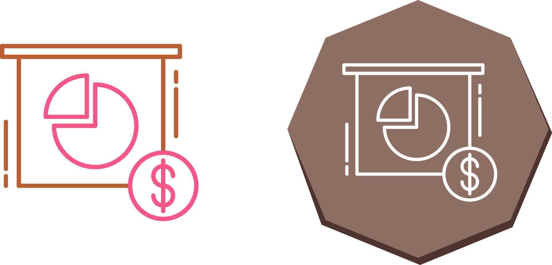 Pie Chart Icon Design vector
