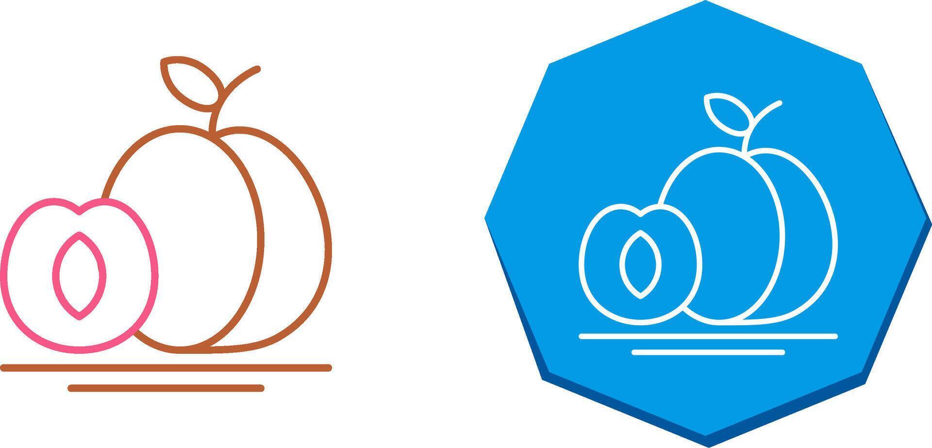 Apricot Icon Design vector