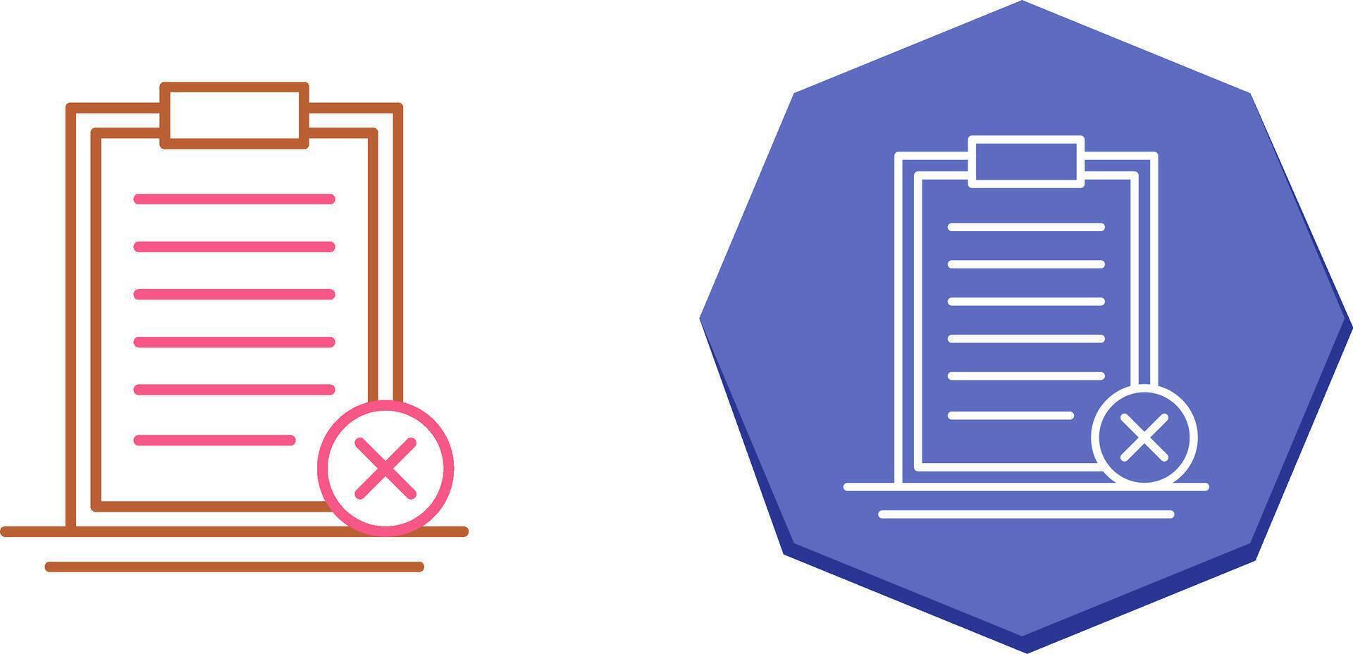 Rejected Icon Design vector