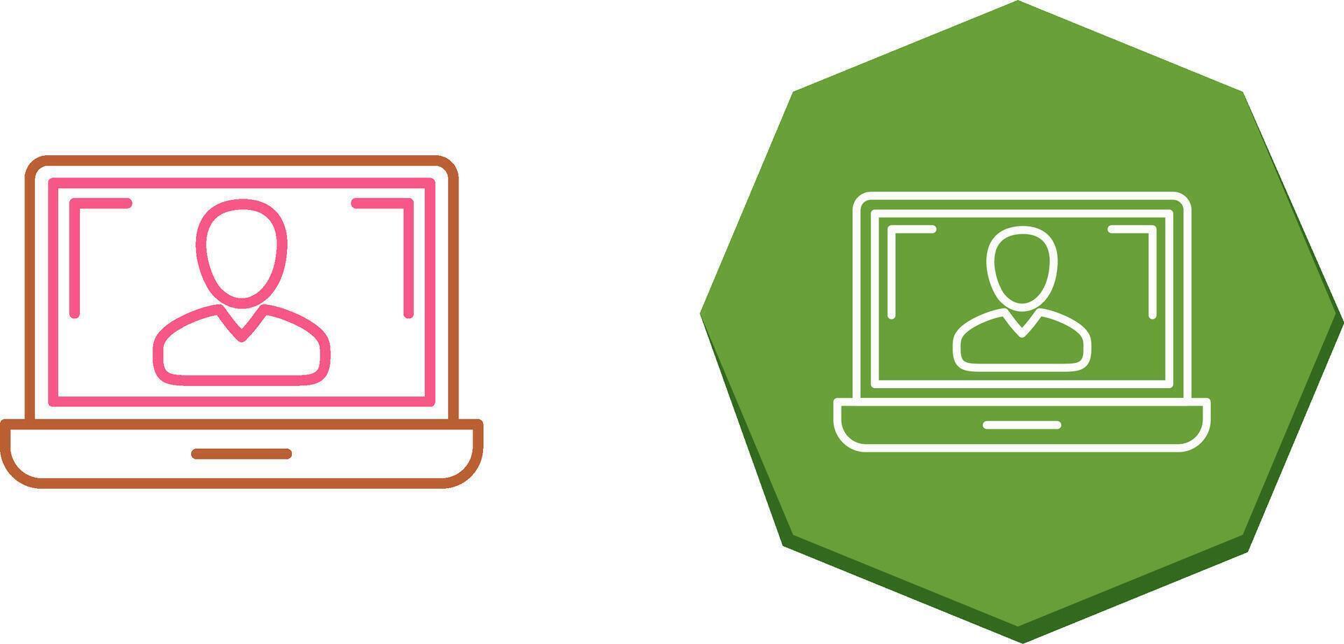 Online Lesson Icon Design vector