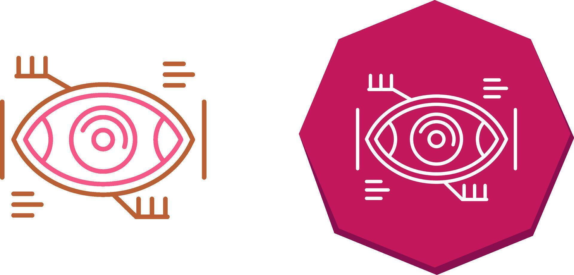 Eye Recongnition Icon Design vector