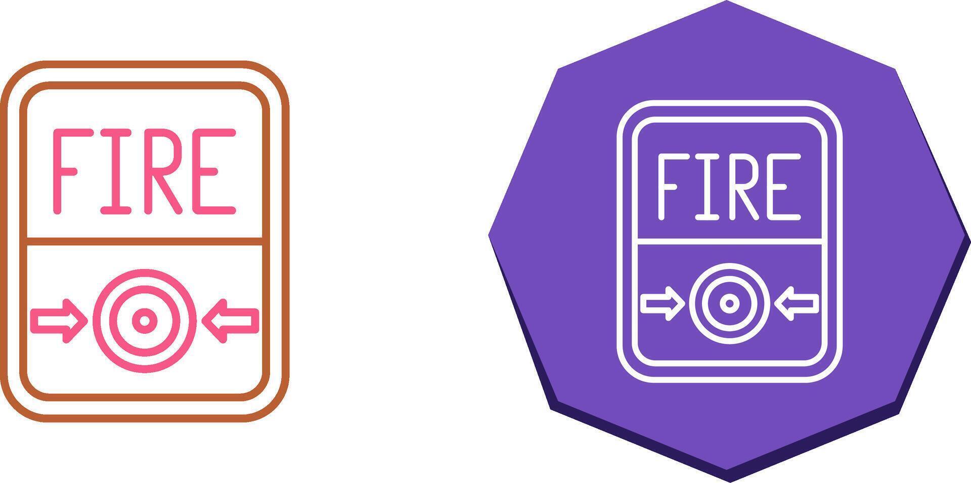 Fire Button Icon Design vector